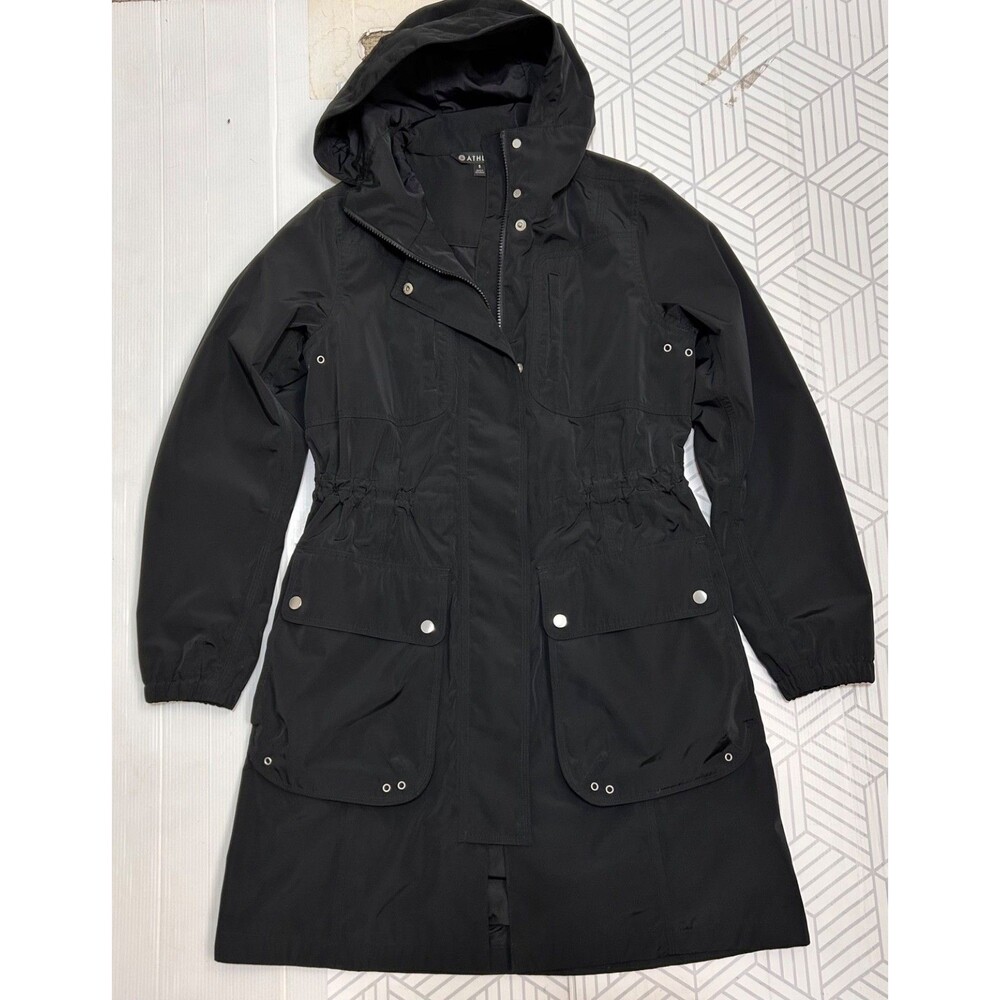 Athleta Size Small fits M Ballard Waterproof Parka Rain Jacket Pockets Hooded j - Picture 14 of 15